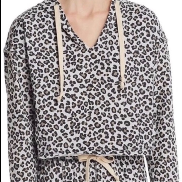 Vintage Havana leopard cropped hoodie - Picture 2 of 2